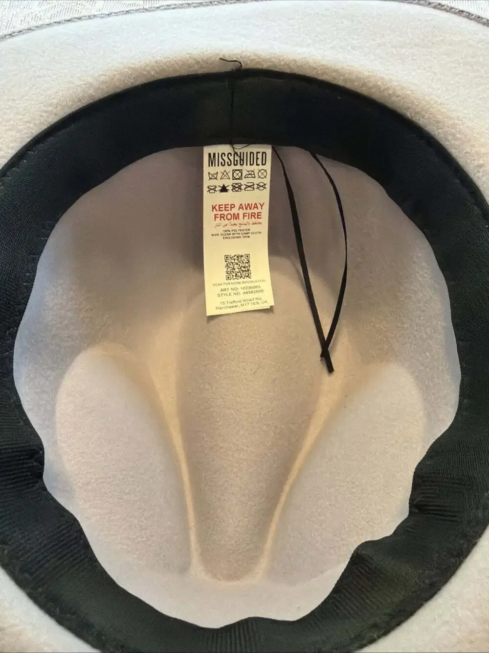 Light Gray Wide Brim Felt, Polyester  Fedora Hat Made In UK SMAL FLAWS IN PICS